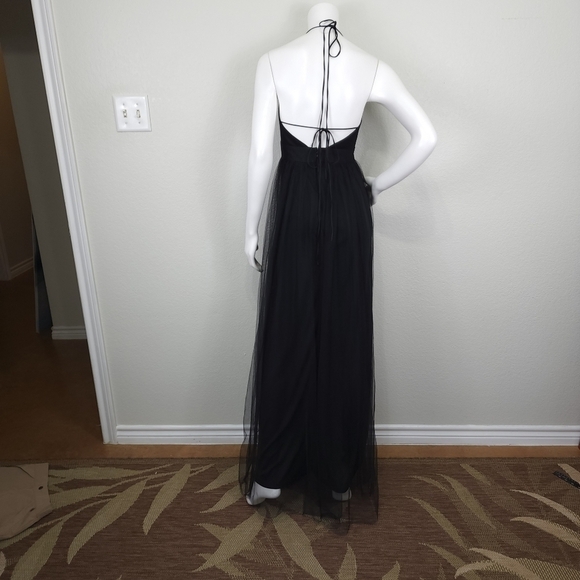 NWT Amoris Black Halter Maxi Gown Size M - Picture 2 of 12